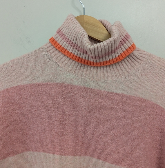 J.Crew Wide‎ Striped Alpaca Blend Turtleneck Sweater - Picture 5 of 11